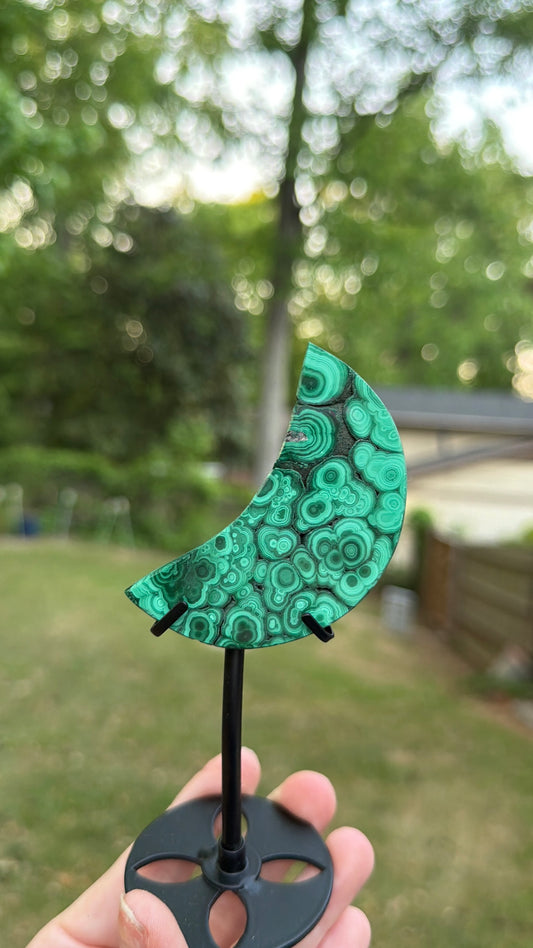 Malachite Moon on Stand