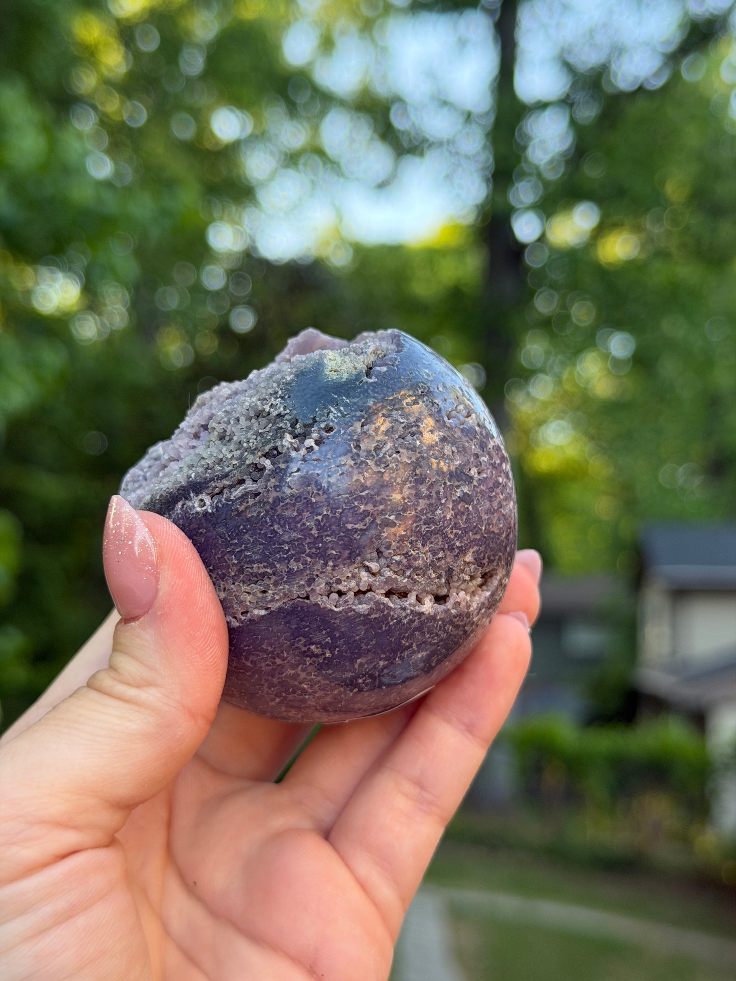 Grape Agate Sphere
