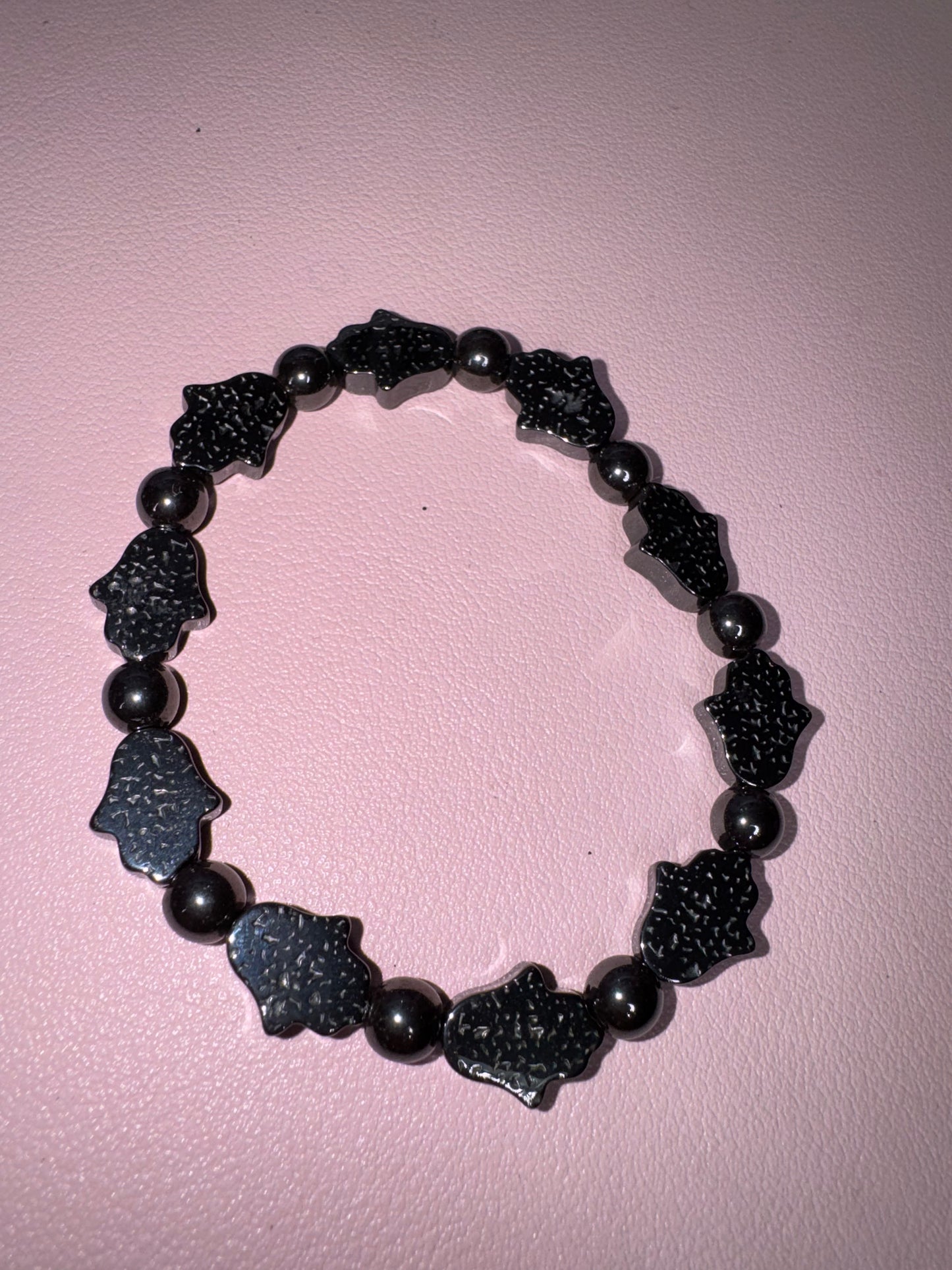 Bracelet - Hematite Hamsa