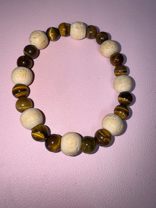 Bracelet - Tiger's Eye & Wooden