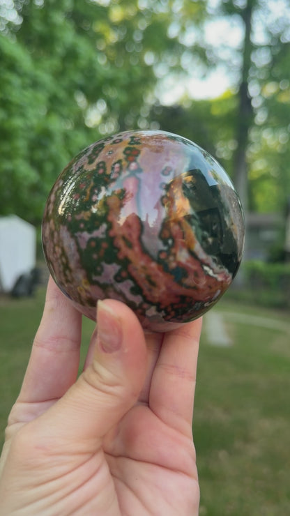 8th Vein Ocean Jasper Statement Sphere